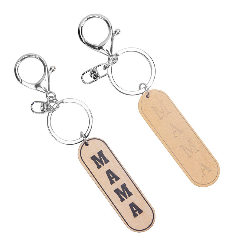 Cadena de llaves de la marca de madera de madera al por mayor de madera